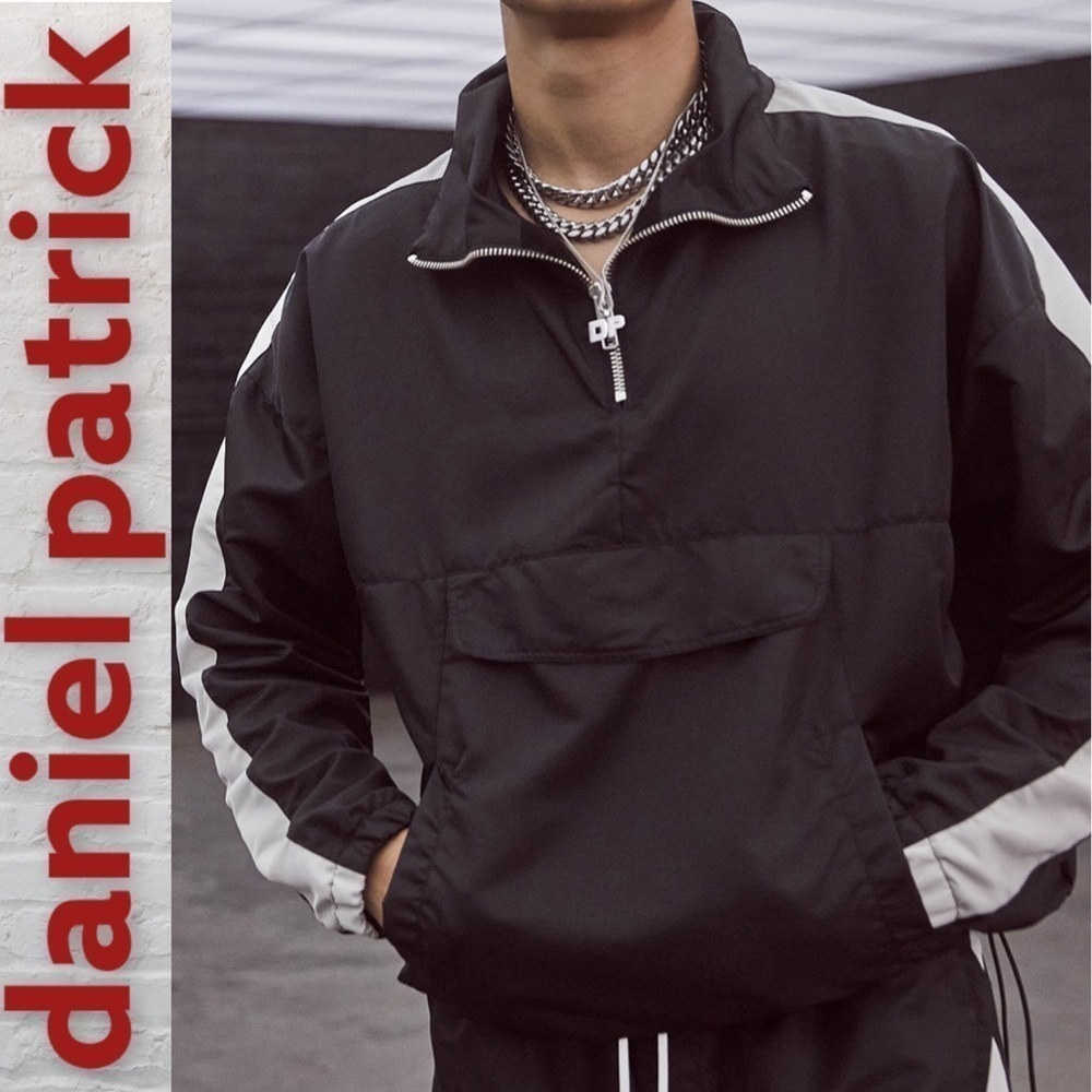 DANIEL PATRICK Classic Anorak 1/2‎ Zip Pullover Track Jacket, Size Medium